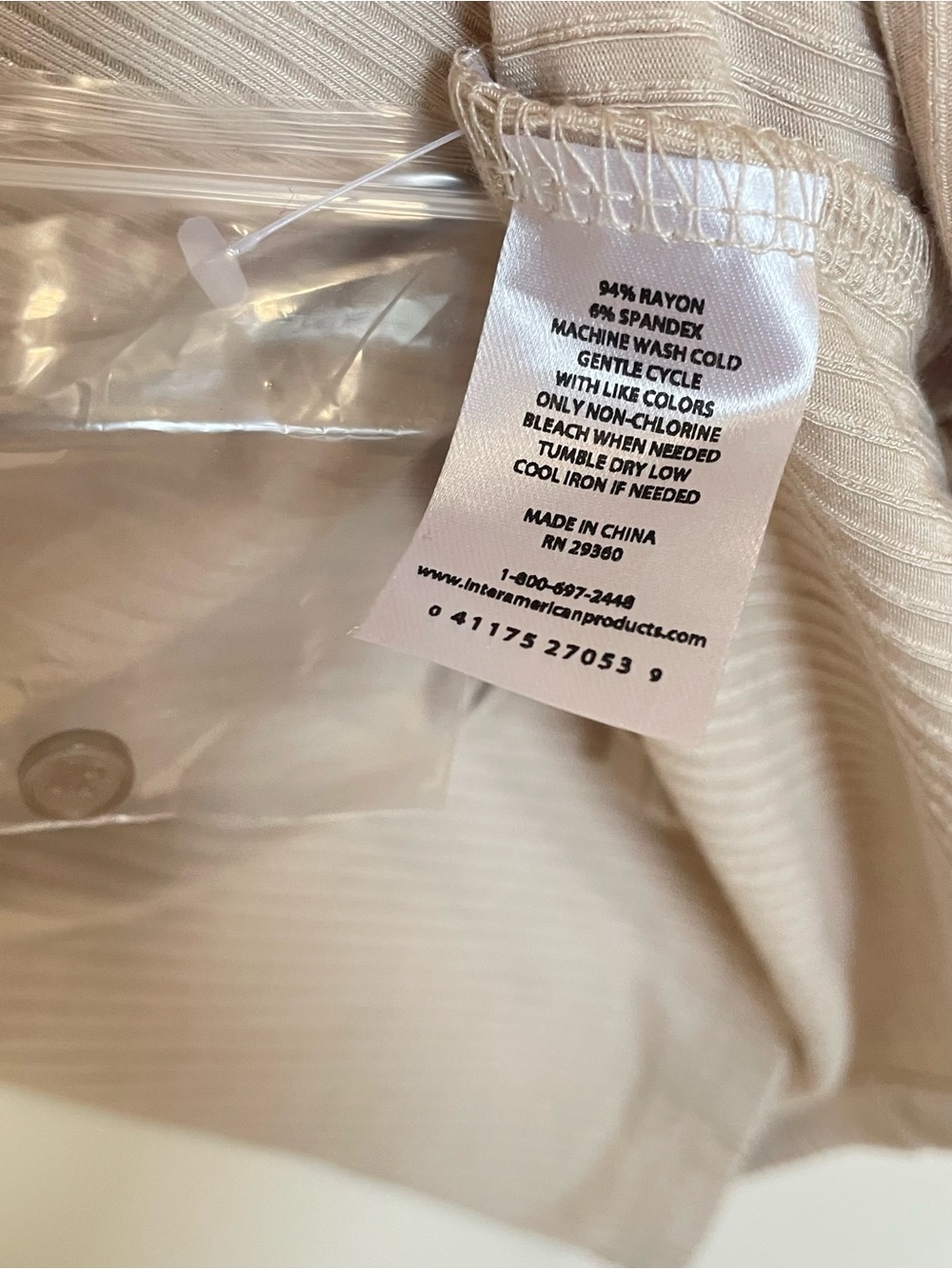 dip light Taupe Ribbed Button-Down Tank - Picture 3 of 5